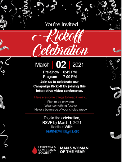 You're Invited! 2021 Man & Woman of the Year Kick Off
